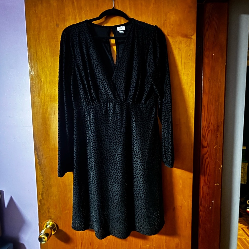 a new day Black Textured Long Sleeve Dress
